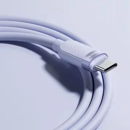 Cavo USB silicone viola dettaglio porta USB-C